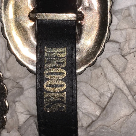 Brighton and Brooks Concha Silver leather belts
